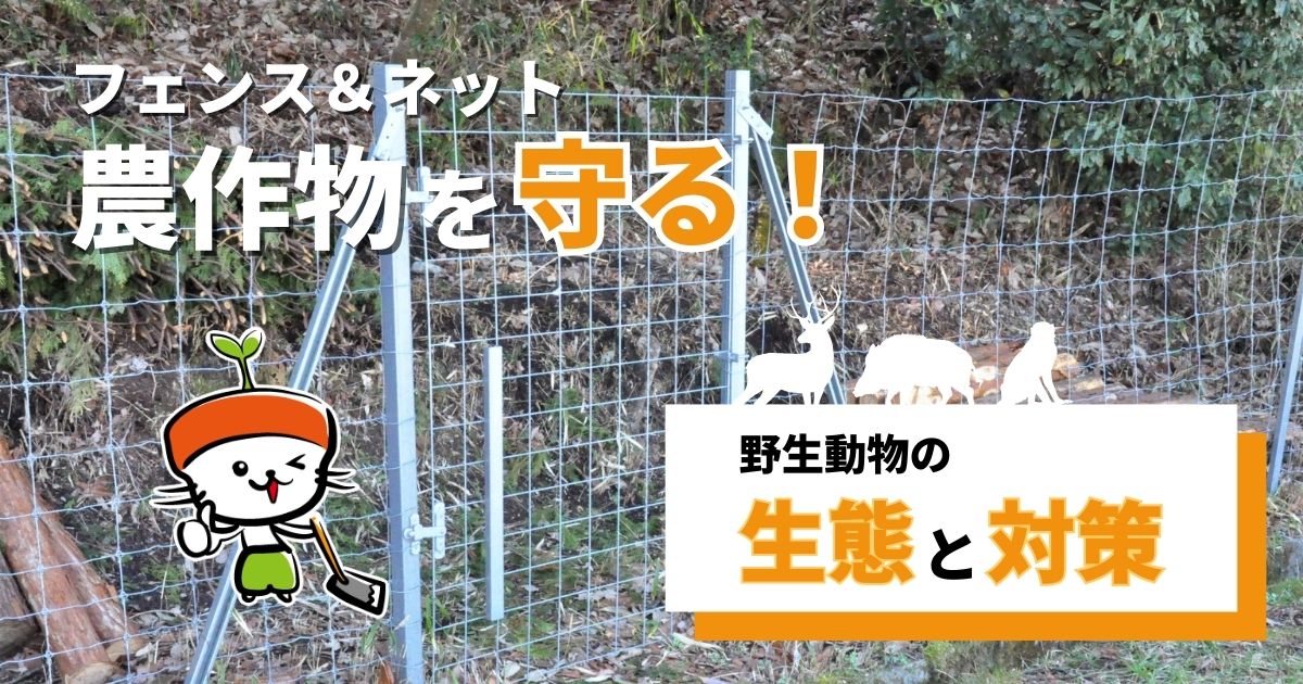 防獣ネット・防獣フェンスで農作物を守る！農地の野生動物対策とは？｜わいずニャン情報局｜農業用品販売のプラスワイズ本店